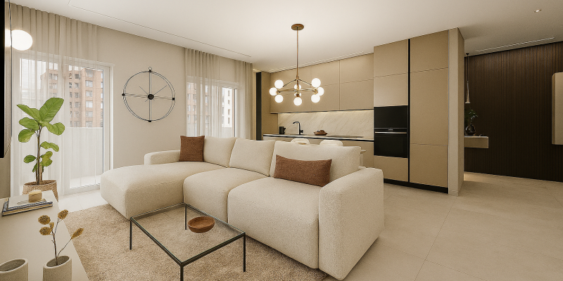 Progettazione ambiente cucina living Casoria (6)