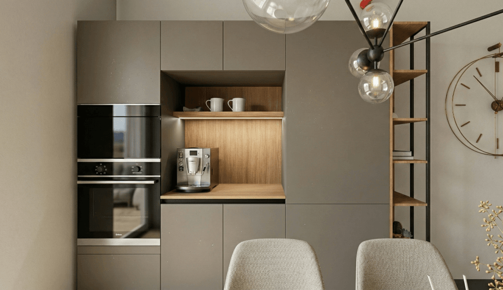 Cucina con coffee station Febal Casa Frattamaggiore
